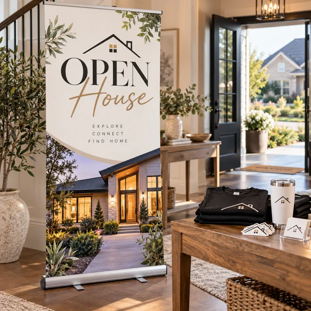 Real estate & open houses retractable banner inspiration
