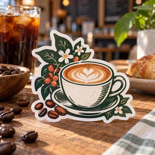 Restaurants & cafés die cut sticker inspiration