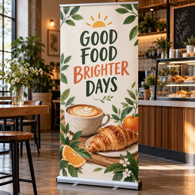 Restaurants & cafés retractable banner inspiration