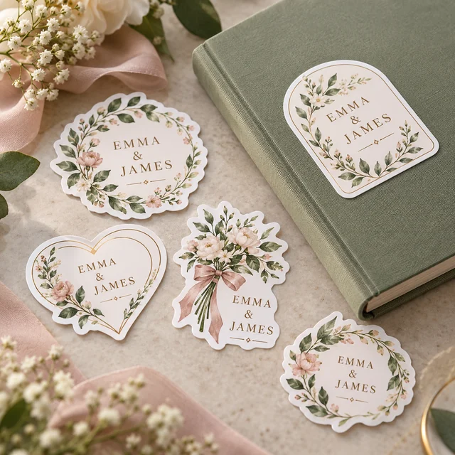 Weddings & celebrations die cut sticker inspiration