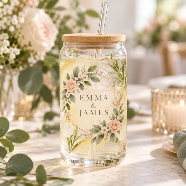 Custom print glass can cup inspiration