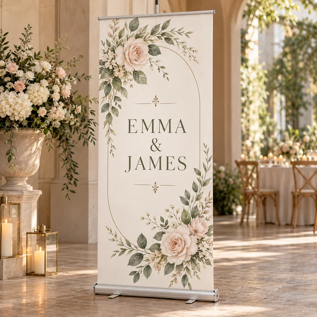 Weddings & celebrations retractable banner inspiration
