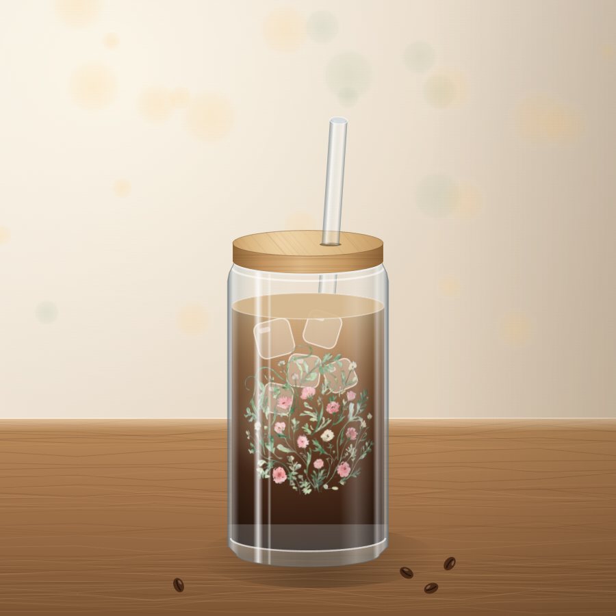Custom Glass Can Cup 16 oz, Clear Glass, Cup Only