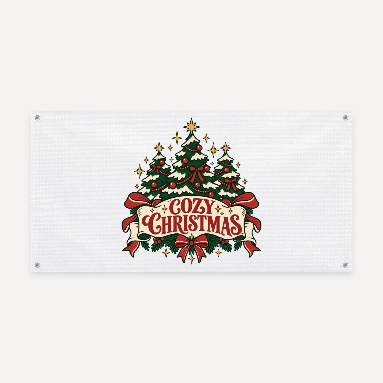 Cozy Christmas printed on Vinyl Banner