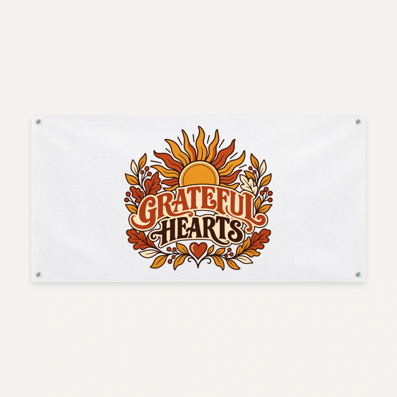 Grateful Hearts printed on Vinyl Banner