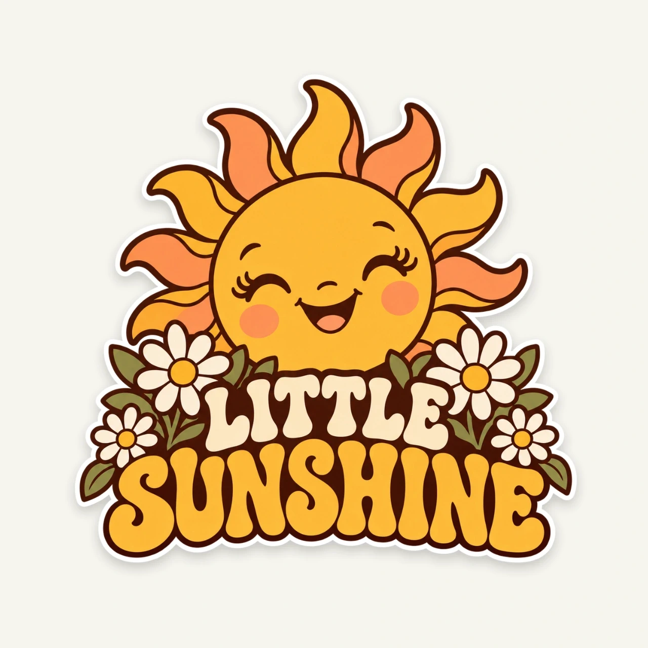 Little Sunshine printed on Die-Cut Sticker