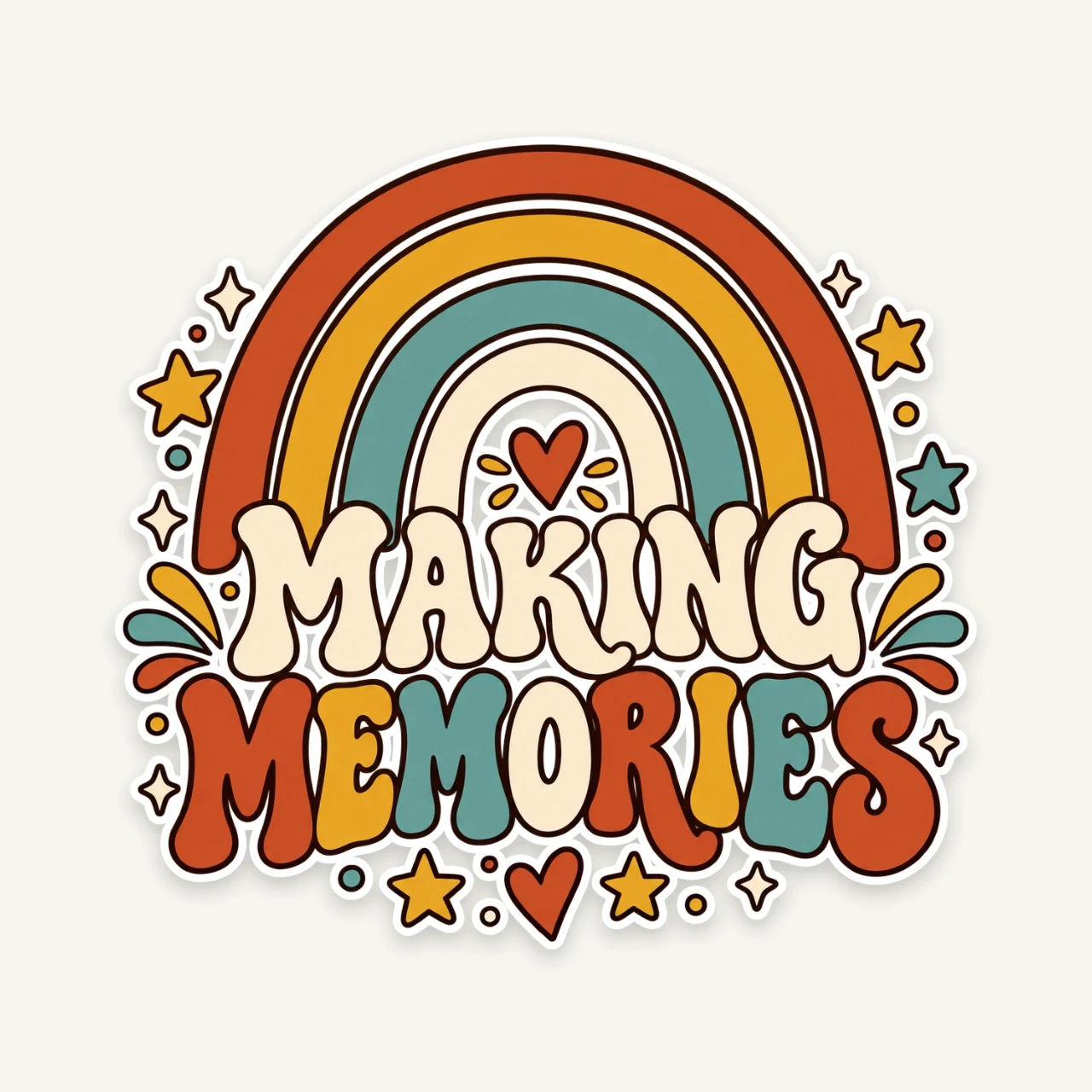 Making Memories printed on Die-Cut Sticker