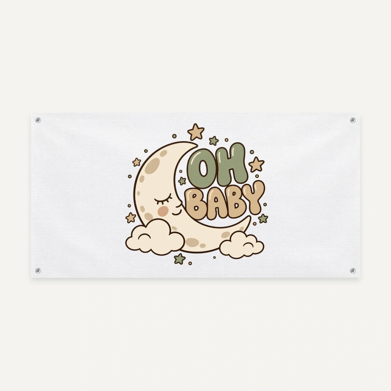 Oh Baby printed on Vinyl Banner