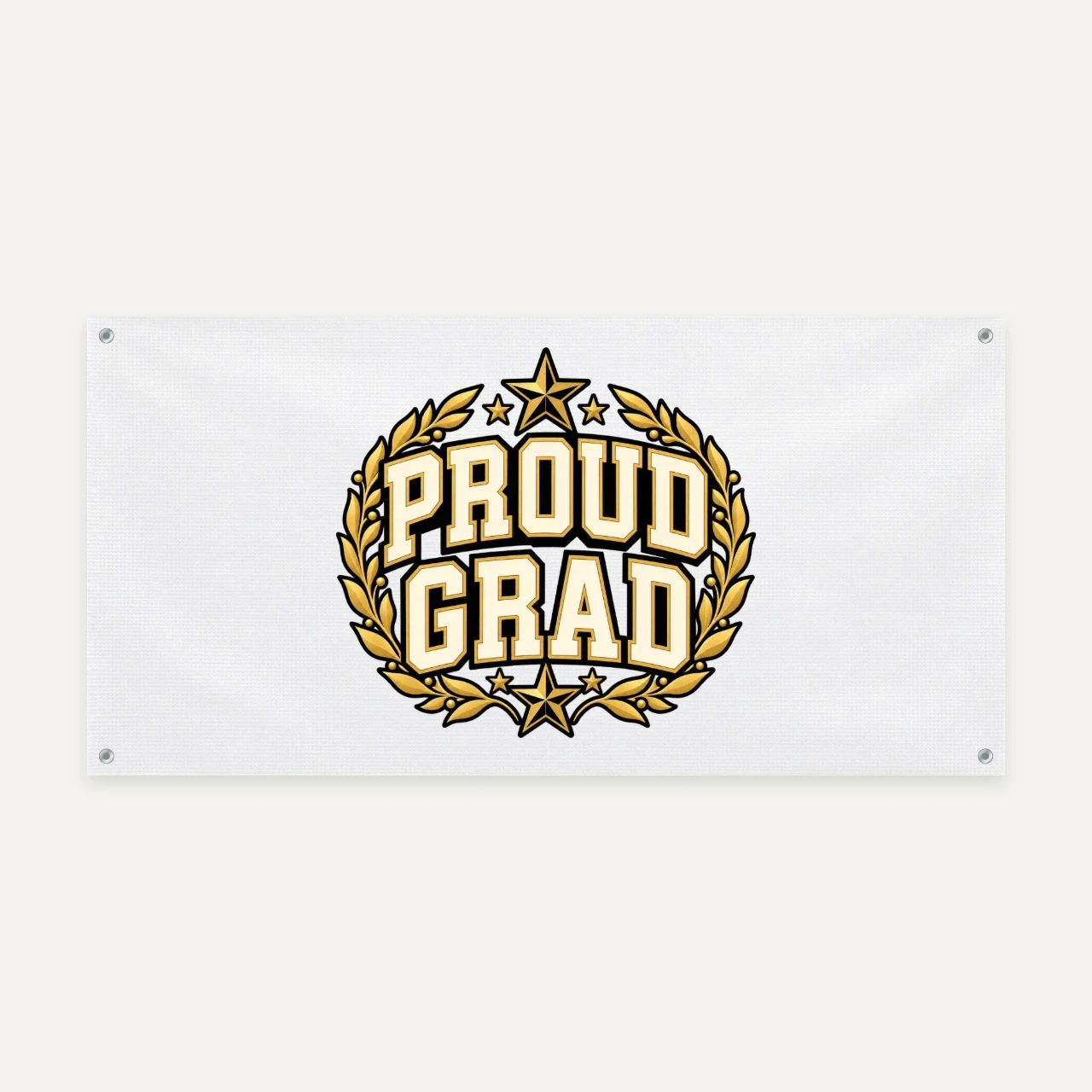 Proud Grad printed on Vinyl Banner