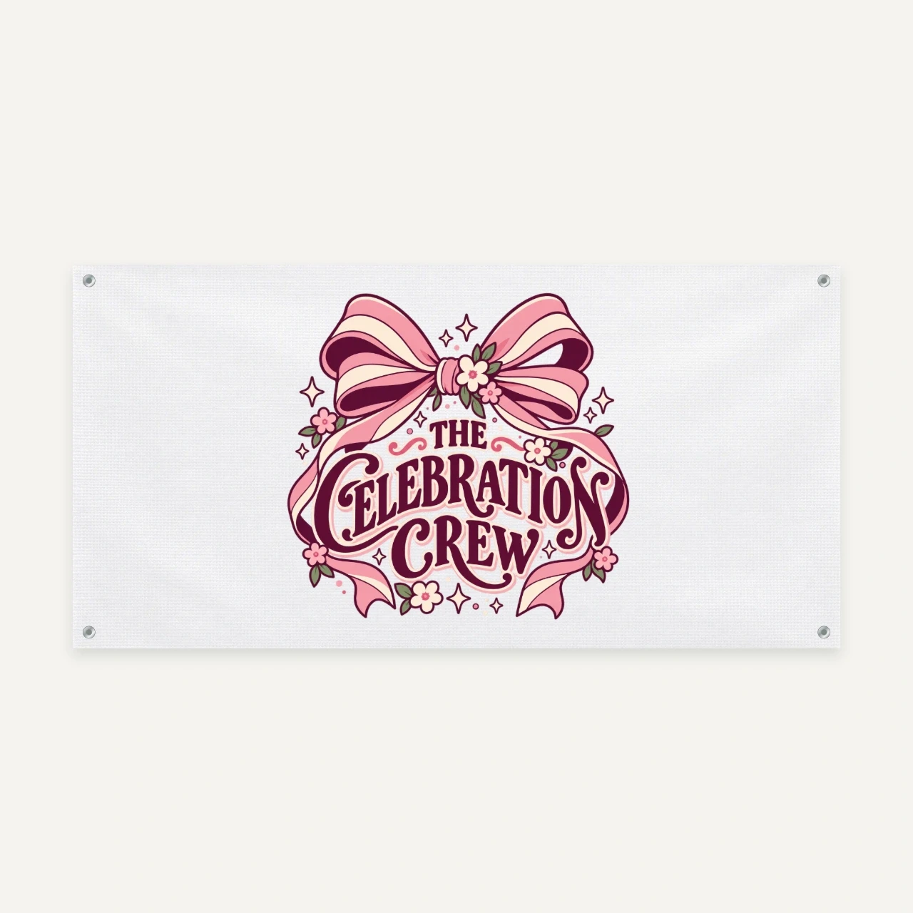 The Celebration Crew printed on Vinyl Banner