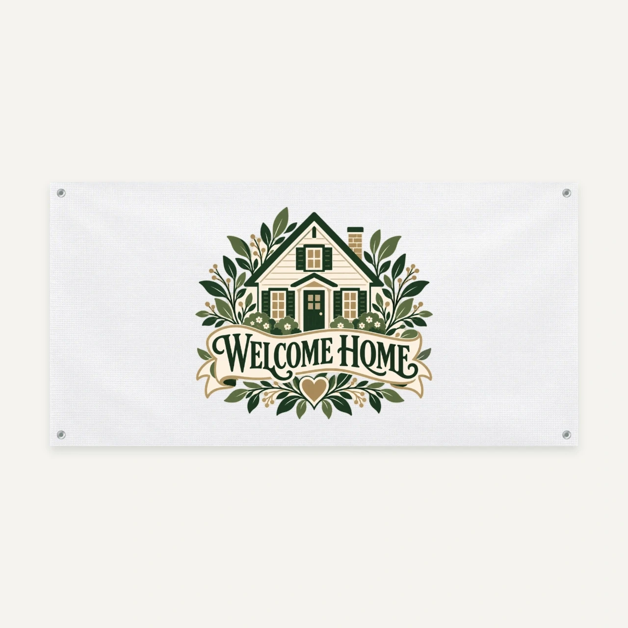 Welcome Home printed on Vinyl Banner