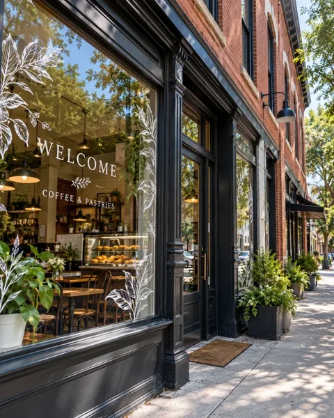 Storefront window graphics · Cafe & local shop lifestyle printing idea
