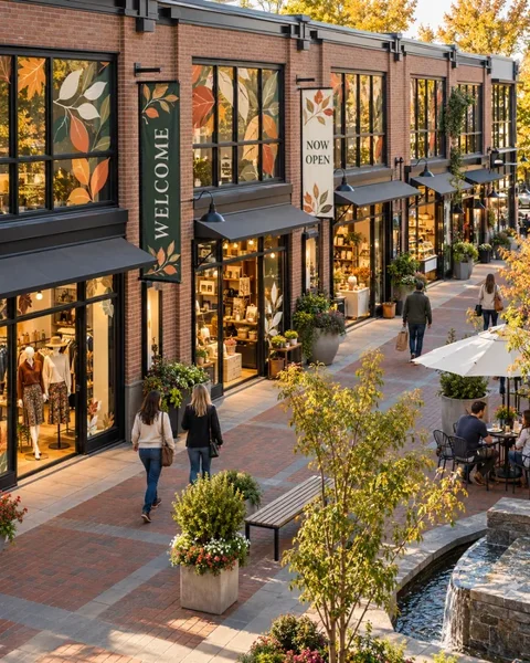 Shopping plaza print ideas · Cafe & local shop lifestyle printing idea