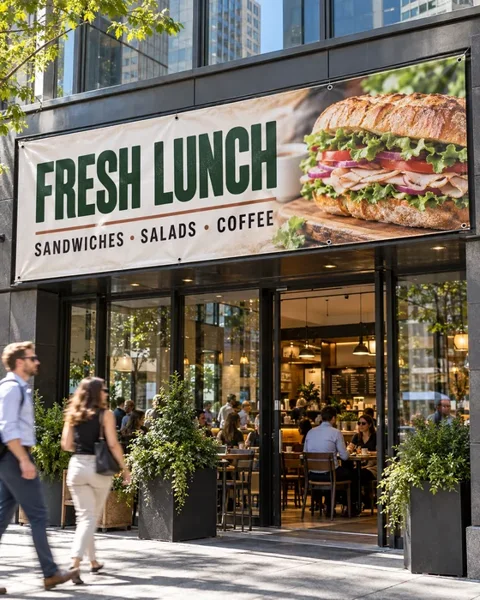 Cafe lunch banners · Community business lifestyle printing idea