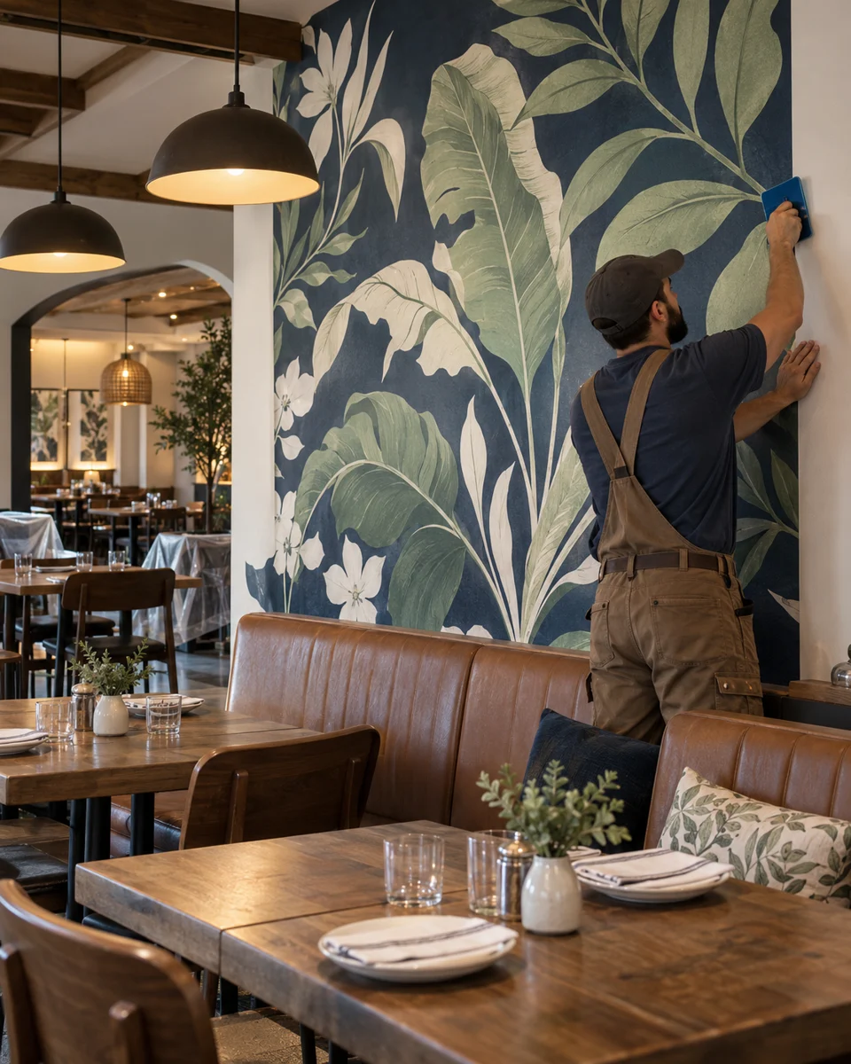 Restaurant wall refresh · Community business inspiration