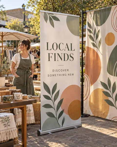 Outdoor event displays · Community business lifestyle printing idea