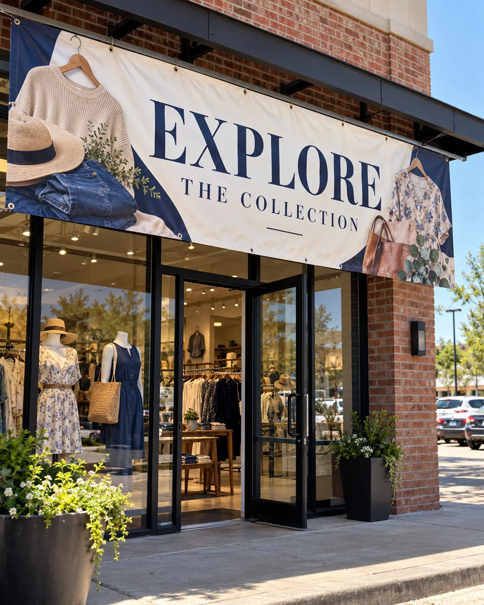Retail collection banners · Retail & events