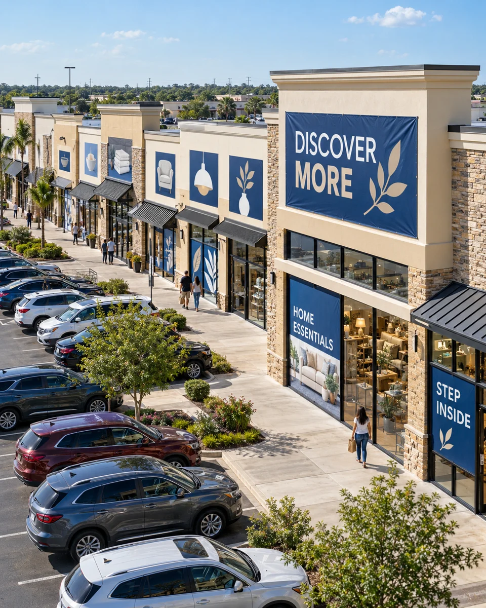 Shopping center print collection · Retail & events inspiration