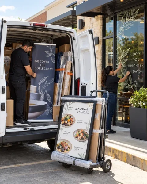 Print collection and delivery · Retail & events lifestyle printing idea