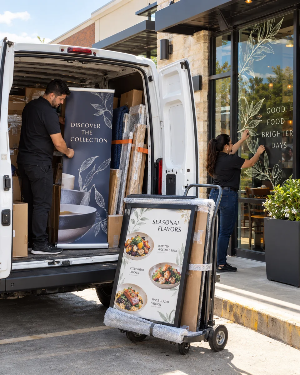 Print collection and delivery · Retail & events inspiration