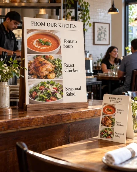 Neighborhood restaurant menus · Neighborhood favorites lifestyle printing idea