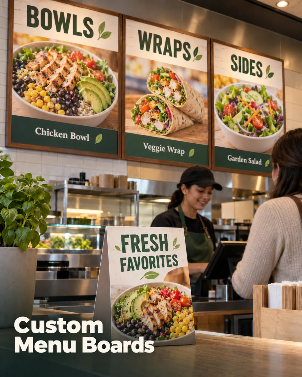 Restaurant menu displays · Community business inspiration