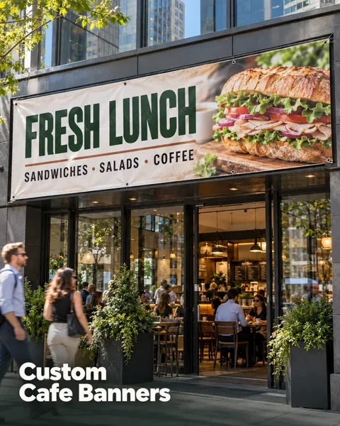 Cafe lunch banners · Community business lifestyle printing idea