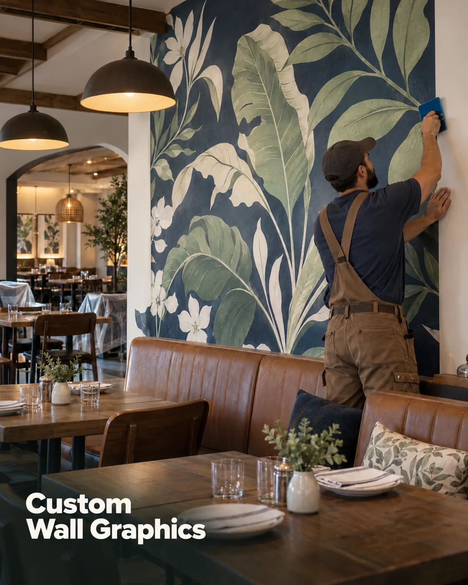 Restaurant wall refresh · Community business inspiration