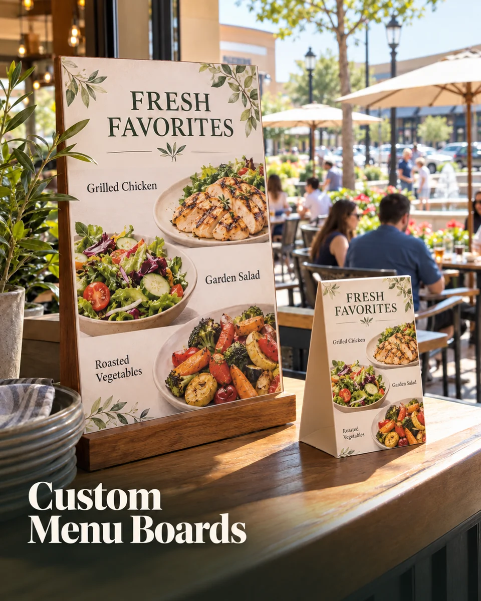 Restaurant menu boards · Retail & events inspiration