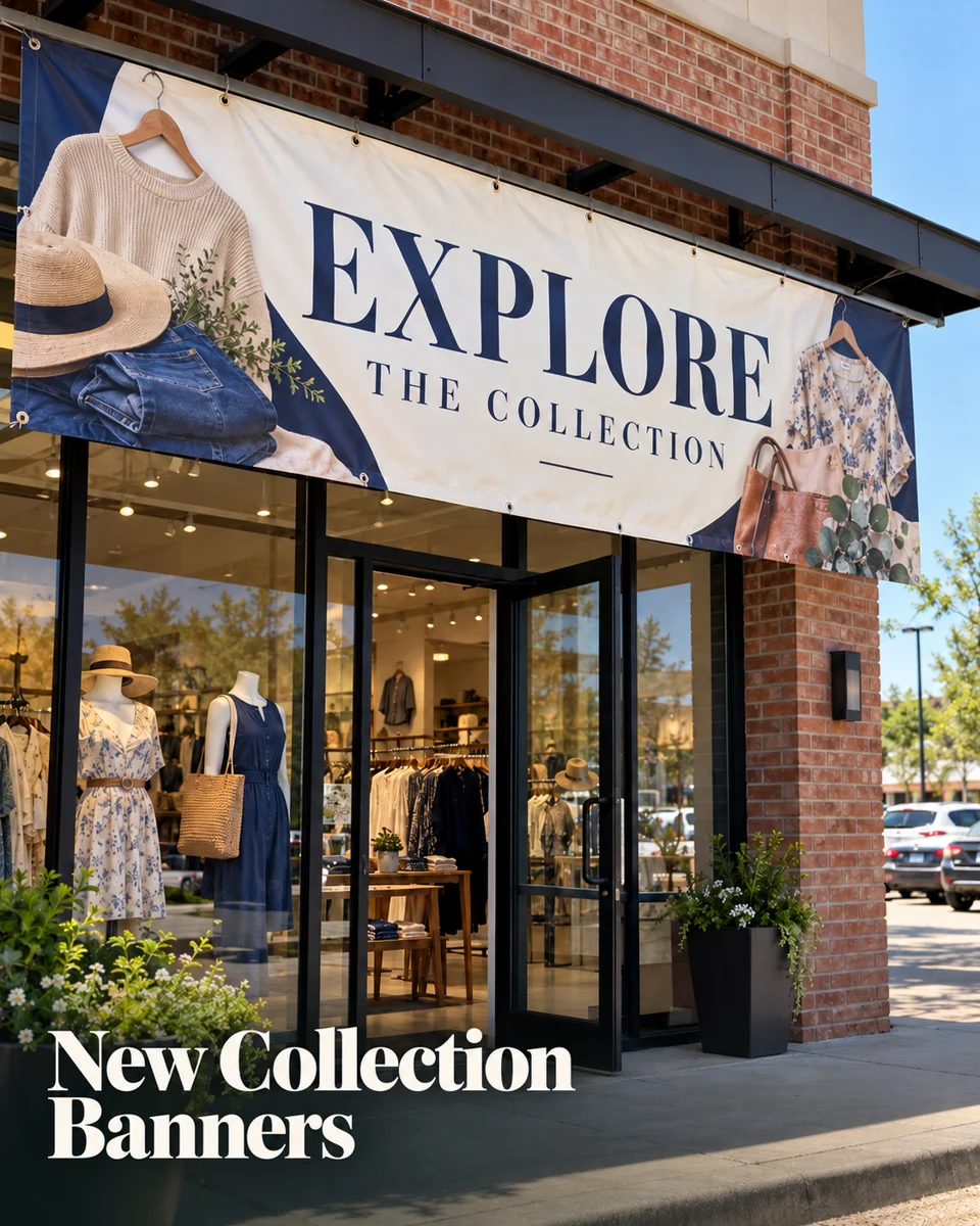 Retail collection banners · Retail & events