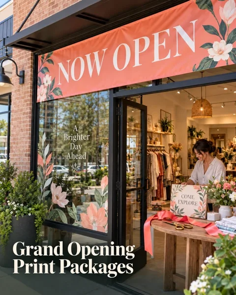 New shop opening · Retail & events lifestyle printing idea