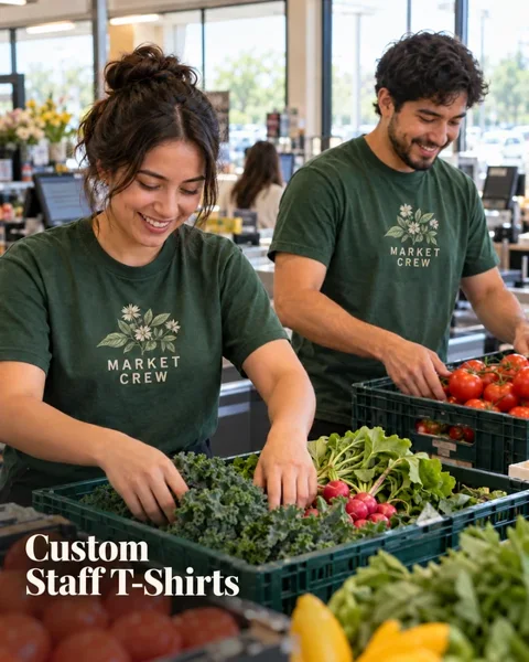 Retail team T-shirts · Retail & events lifestyle printing idea
