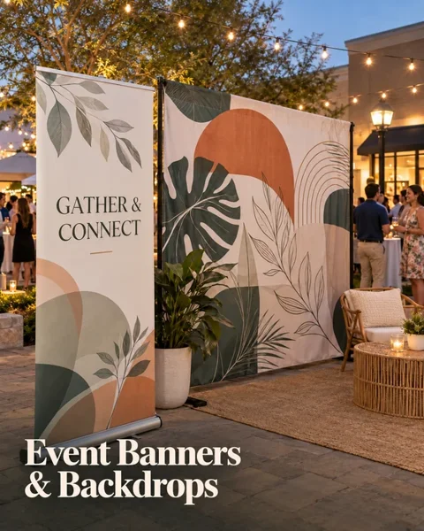 Community event displays · Retail & events lifestyle printing idea