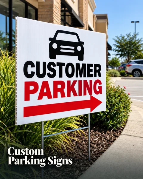 Parking signs · Retail & events lifestyle printing idea
