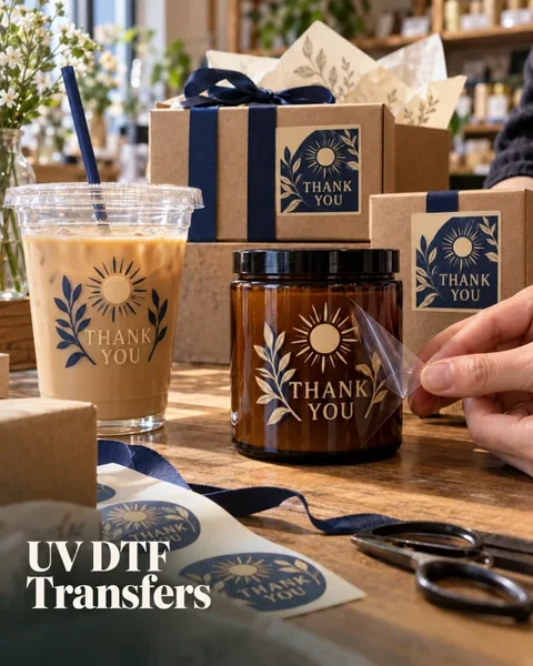 Gift packaging and decals · Retail & events lifestyle printing idea