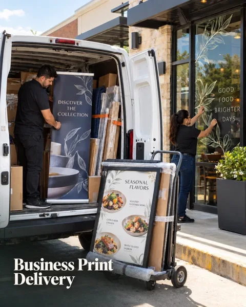 Print collection and delivery · Retail & events lifestyle printing idea