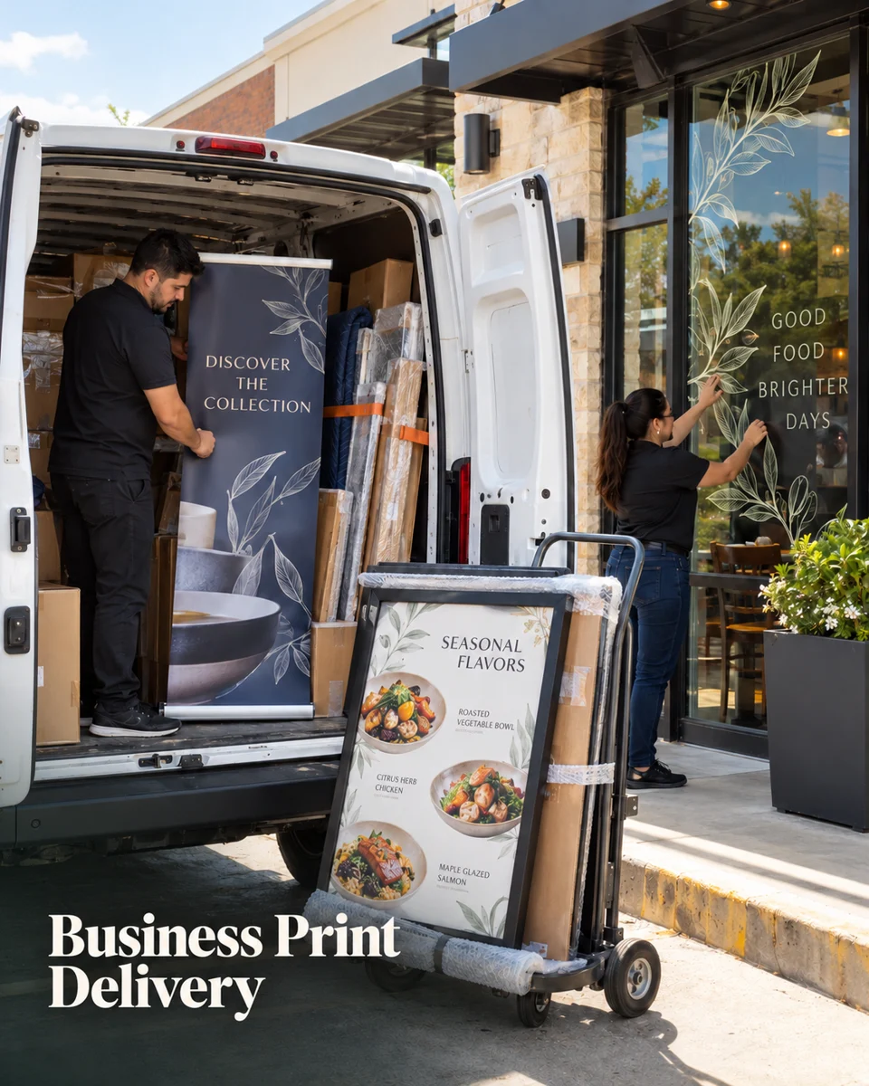 Print collection and delivery · Retail & events inspiration