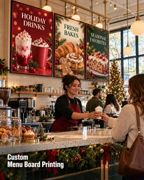 Menu Board · Cafe & local shop lifestyle printing idea