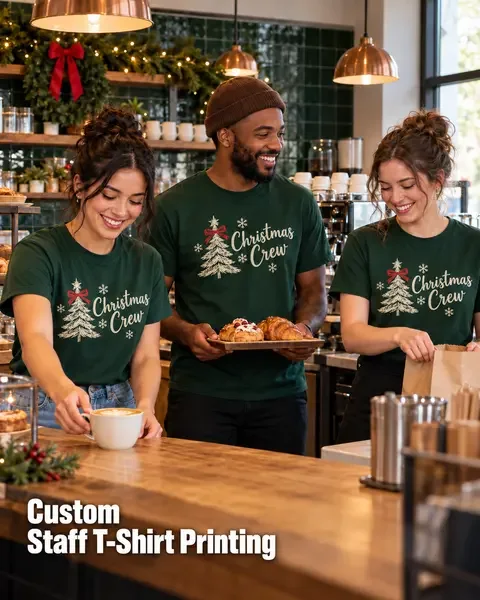 Staff T-Shirt · Cafe & local shop lifestyle printing idea