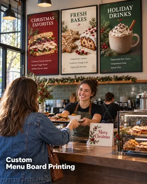 Menu Board · Community business lifestyle printing idea