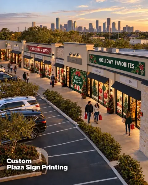 Plaza Sign · Community business lifestyle printing idea
