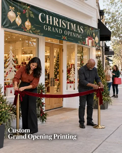 Grand Opening · Retail & events lifestyle printing idea