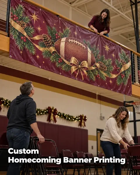 Homecoming Banner · School spirit lifestyle printing idea