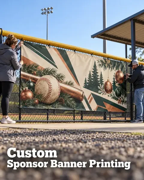 Sponsor Banner · Team celebration lifestyle printing idea