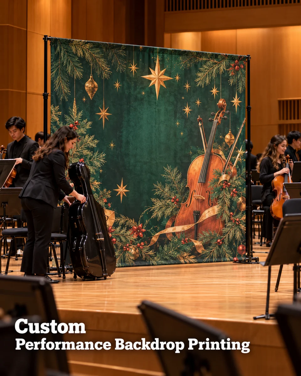 Performance Backdrop · Team celebration